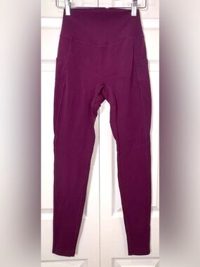Buffbunny Collection High Rise Pocket Leggings Plum Purple XS